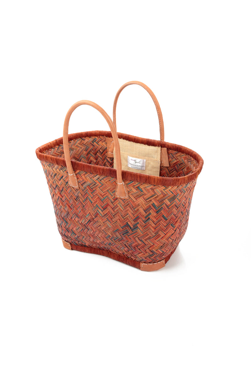 Natural Mini Rust French Market Basket 1
