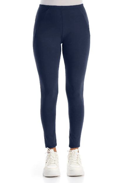 Navy Cotton Leggings