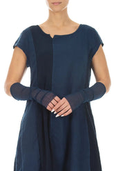 Navy Mesh Soft Cotton Wristlets 1