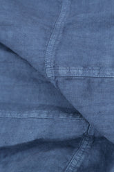 Wide Blue Off-Dye Linen Trousers 4
