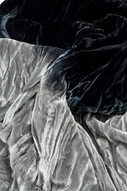 Silver Ombré Silk Velvet Scarf 4