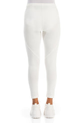 Off White Cotton Leggings 2