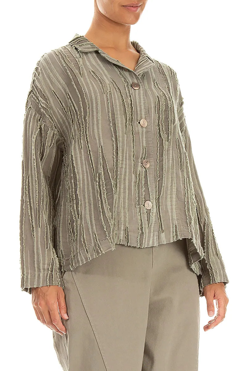 Olive Fray Weave Jacket