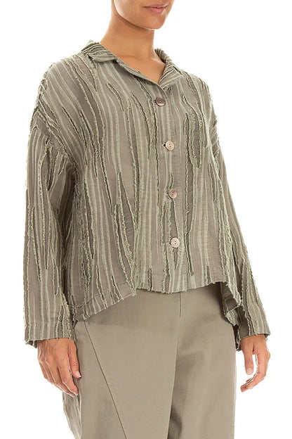 Olive Fray Weave Jacket