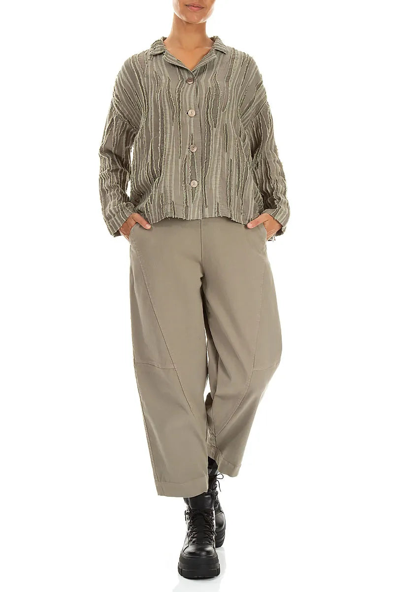 Olive Fray Weave Jacket