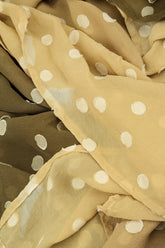 Olive Light Dotty Ombre Silk Scarf 5