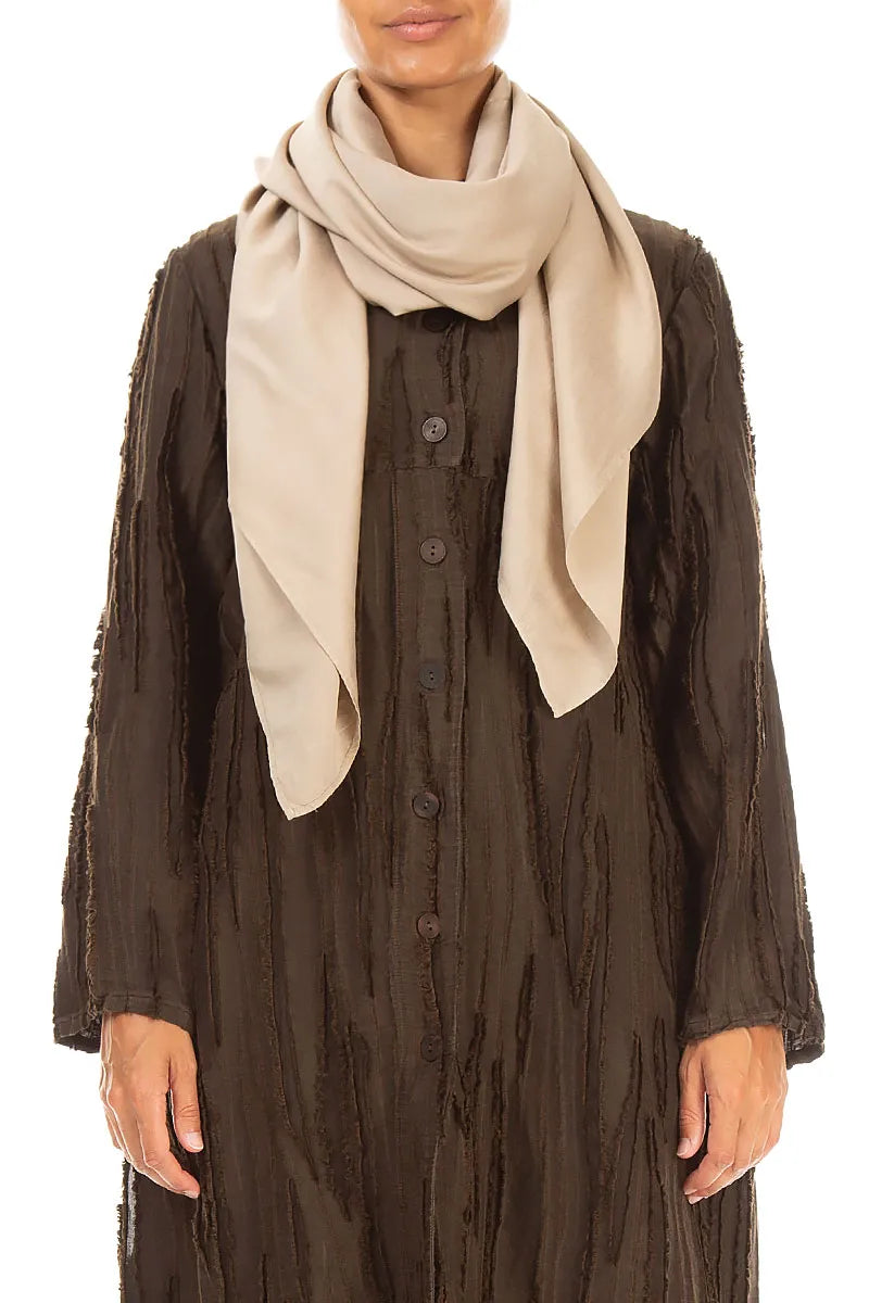Olive Silk Bamboo Scarf 1
