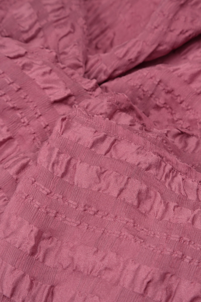 Open Antique Ruby Textured Silk Jacket