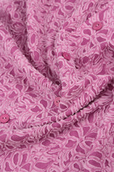 Open Floral Wild Berry Silk Jacket 5