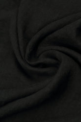 Open Front Black Linen Jacket 5