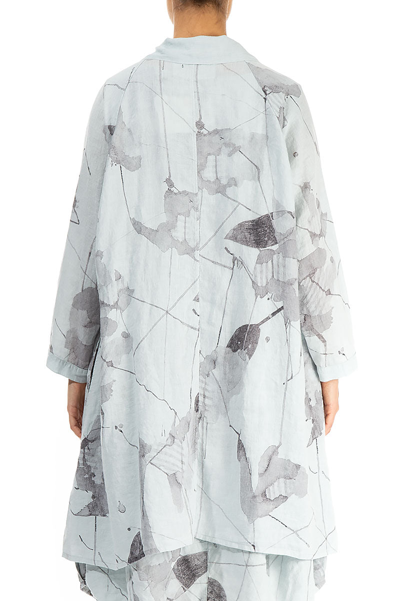 Open Light Grey Mirage Linen Jacket 2
