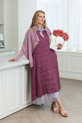 Open Longer Back Mauve Pink Linen Cardigan 7