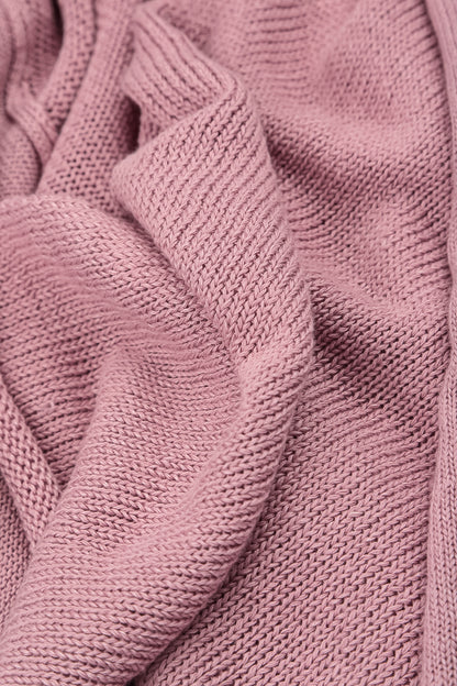 Open Longer Back Mauve Pink Linen Cardigan 6