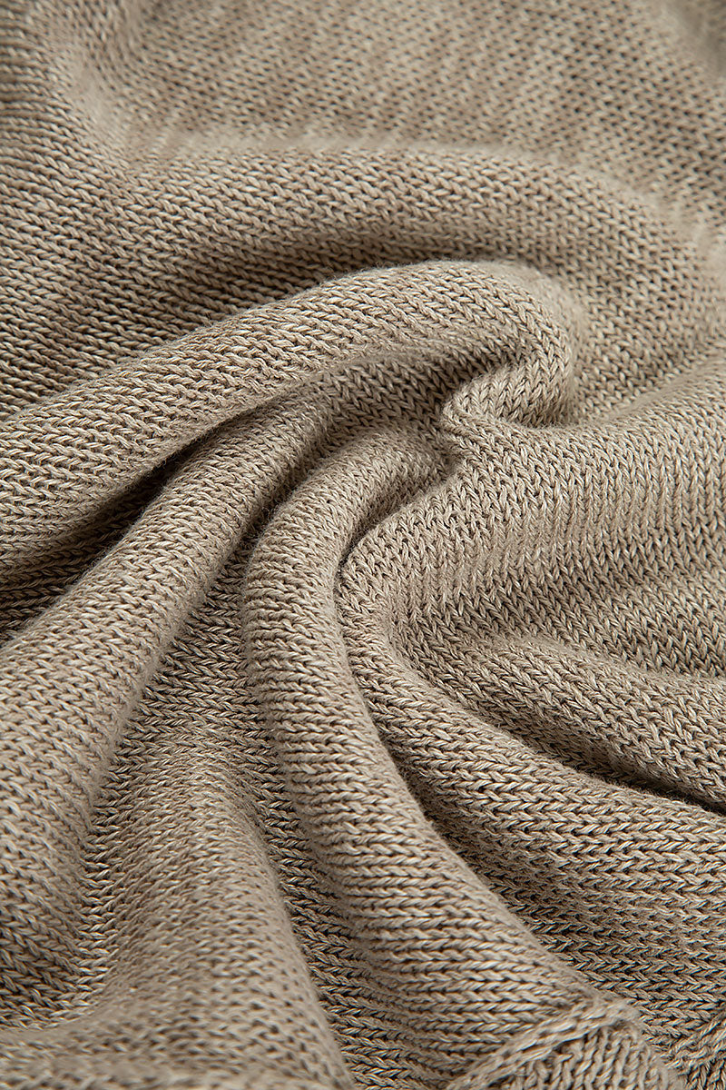 Open Longer Back Natural Linen Cardigan 5