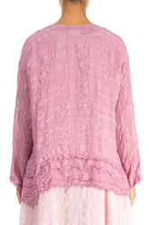 Open Mauve Taupe Textured Silk Jacket 2