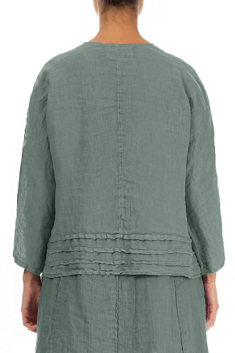 Open Sage Gauze Linen Jacket
