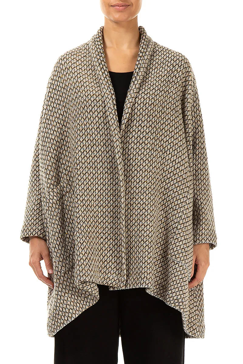 Open Type Beige Virgin Wool Jacket