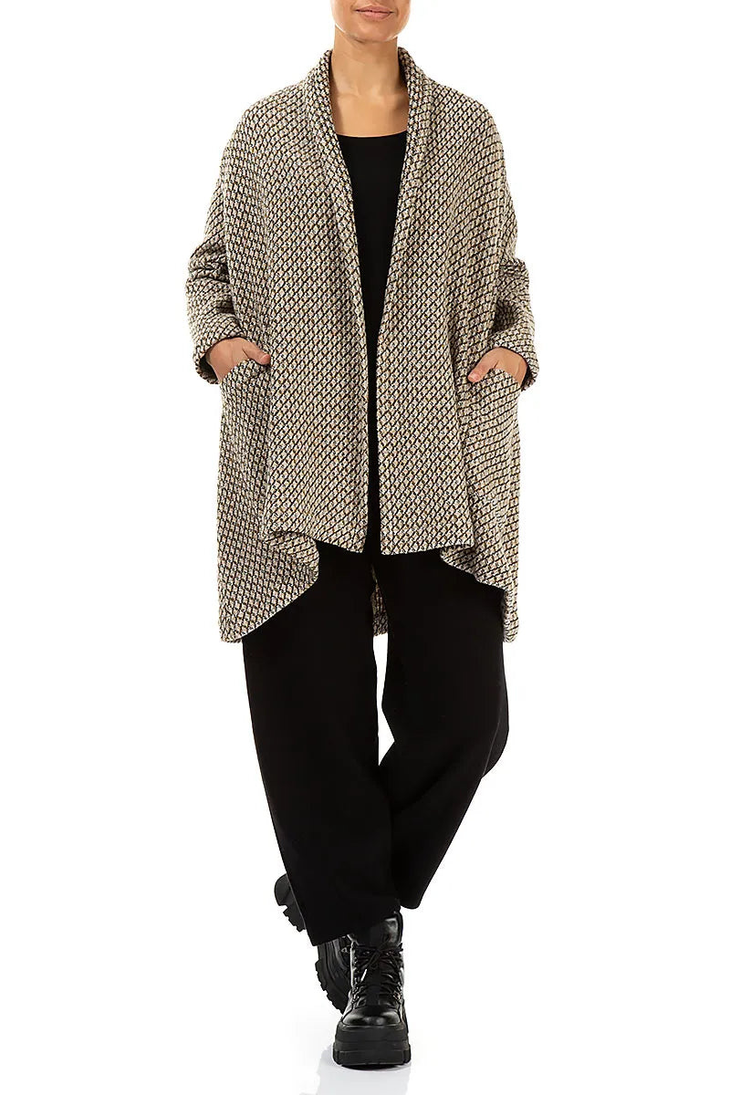 Open Type Beige Virgin Wool Jacket