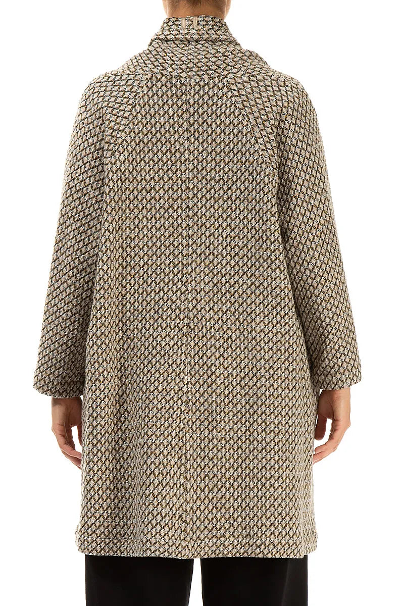 Open Type Beige Virgin Wool Jacket