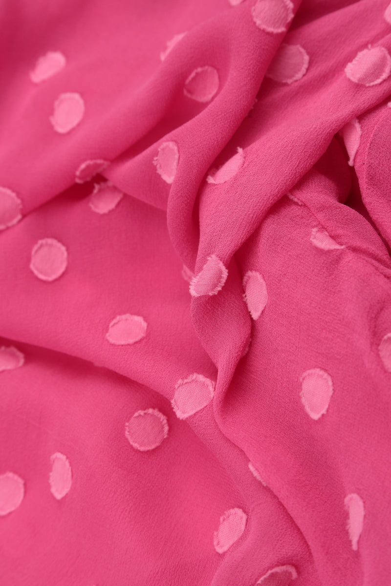 Open Type Dotty Hot Pink Silk Jacket 5
