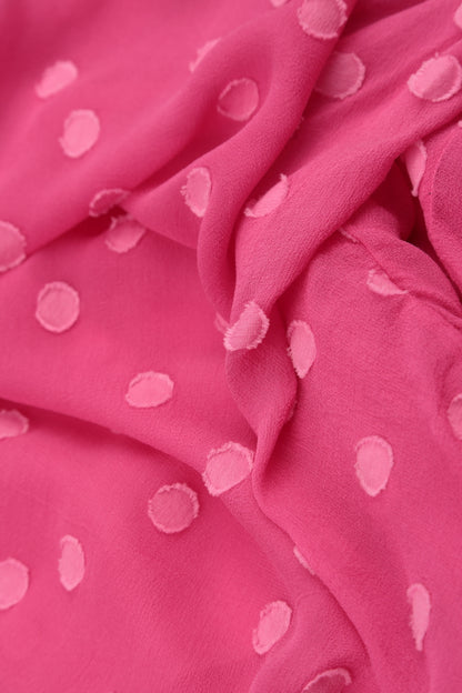 Open Type Dotty Hot Pink Silk Jacket 5