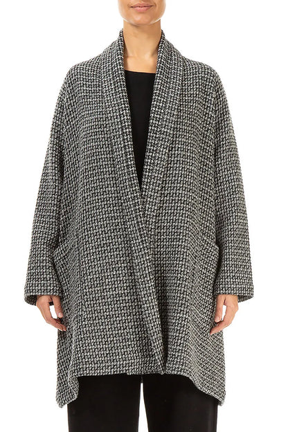Open Type Grey Virgin Wool Coat - Jacket