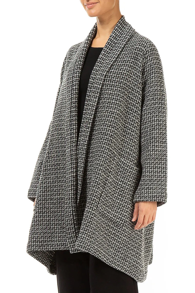 Open Type Grey Virgin Wool Coat - Jacket