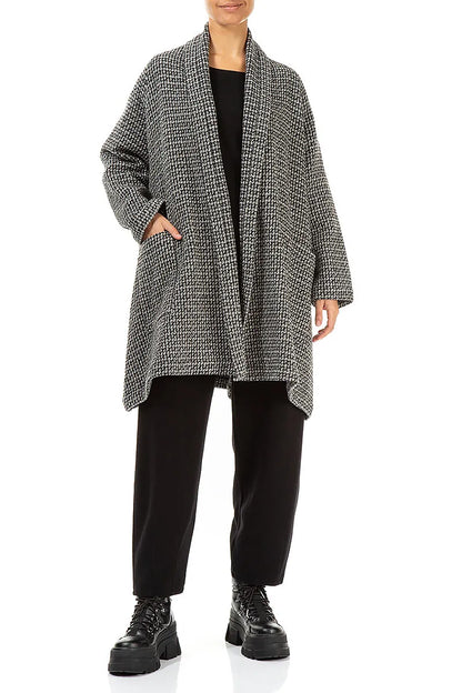 Open Type Grey Virgin Wool Coat - Jacket