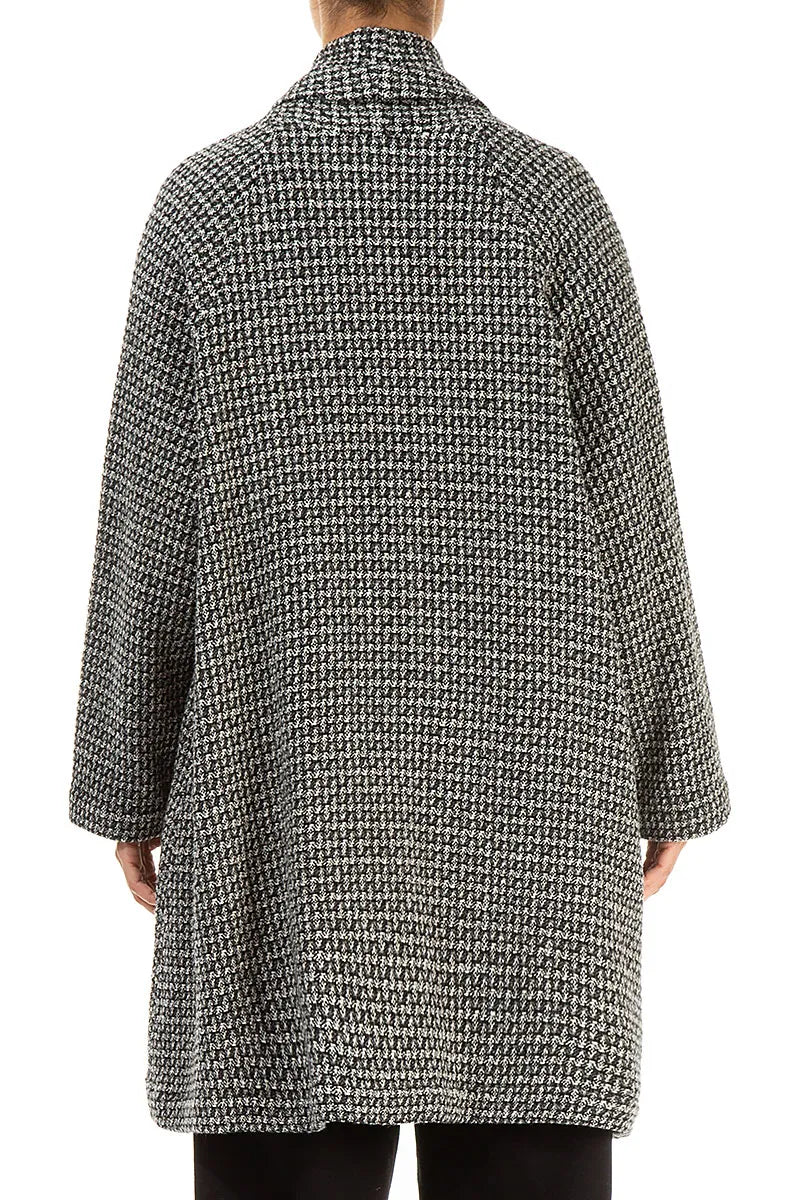 Open Type Grey Virgin Wool Coat - Jacket