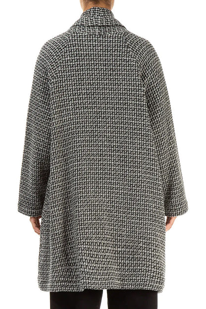 Open Type Grey Virgin Wool Coat - Jacket