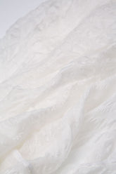 Open White Textured Silk Jacket 5