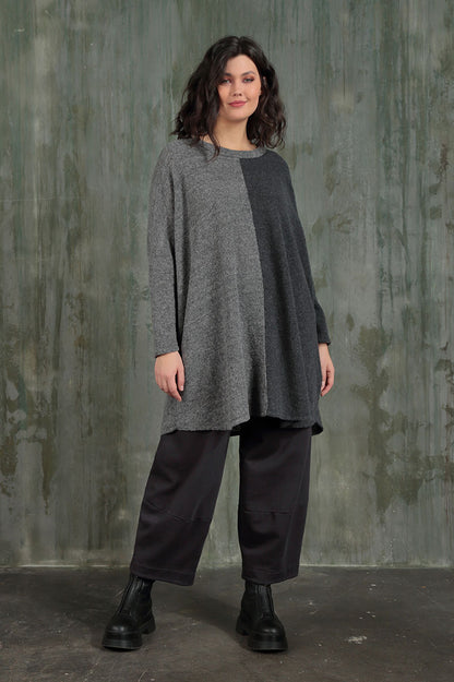 Oversized Dual Grey Wool Sweater