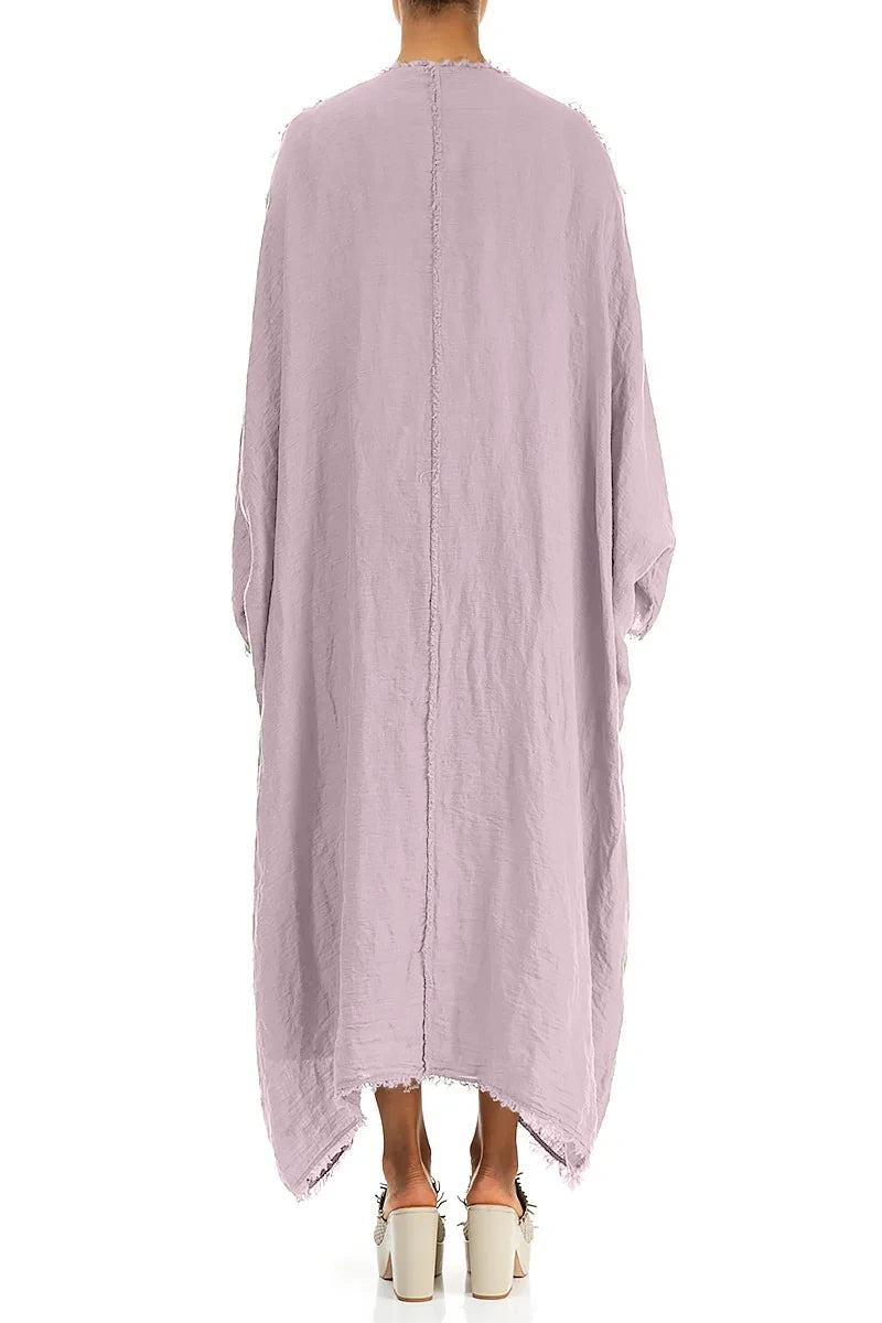 Oversized Raw Edge Lilac Gauze Linen Jacket