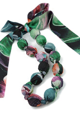 Paint Charm Silk Cotton Bead Necklace 5