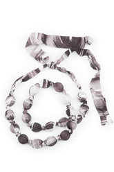 Off White Paintwave Silk Bamboo Bead Necklace 4