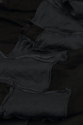 Patch Décor Black Silk Chiffon Shirt 5