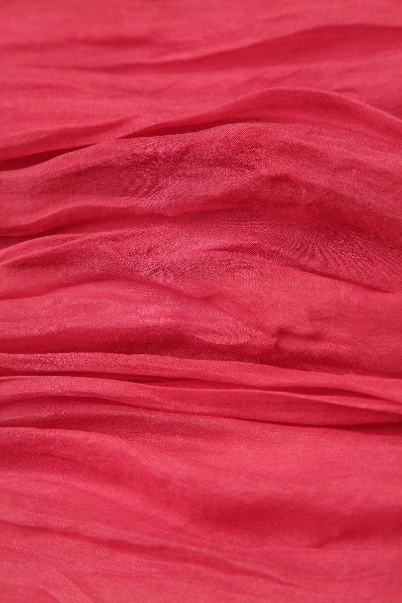 Patch Décor Raspberry Silk Chiffon Shirt 5