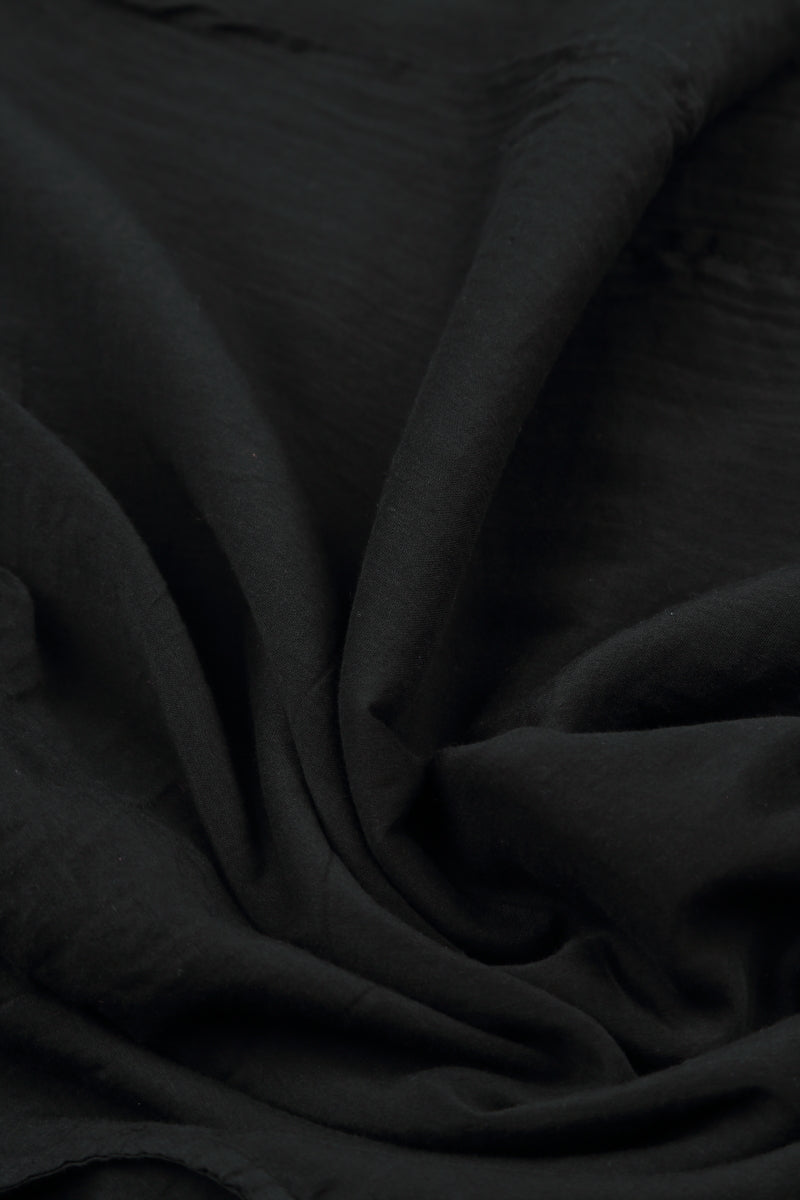 Patch Décor Black Silk Cotton Blouse 5