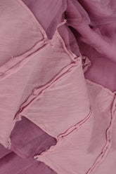 Patch Décor Mauve Taupe Silk Chiffon Skirt 5