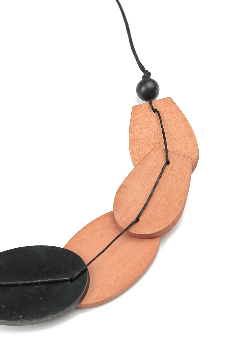 Peach Balance Wood Necklace 5