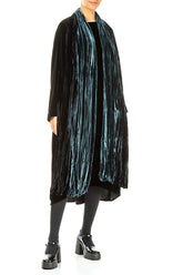 Peacock Ombré Silk Velvet Scarf 2