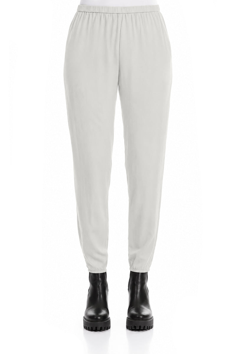 Pearl Grey Silk Leggings