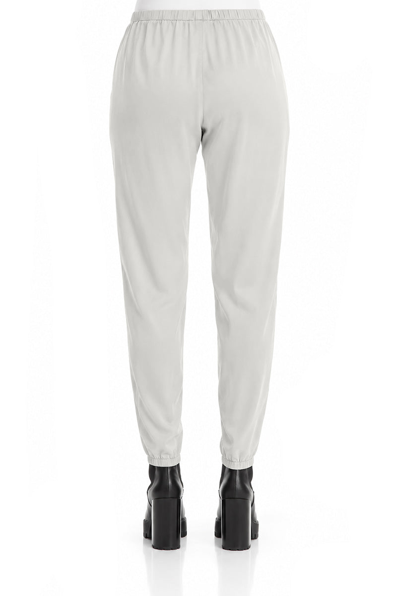 Pearl Grey Silk Leggings