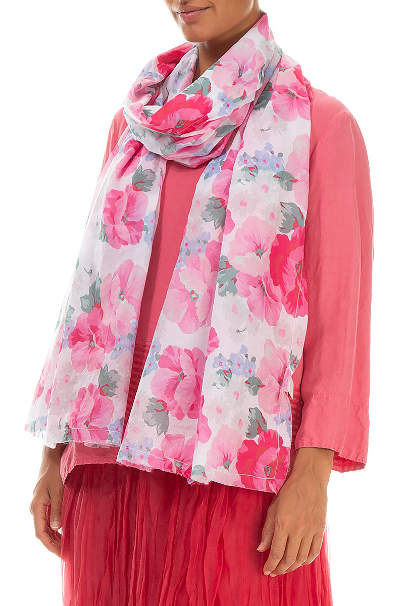 Peony Blossom Cotton Scarf 3