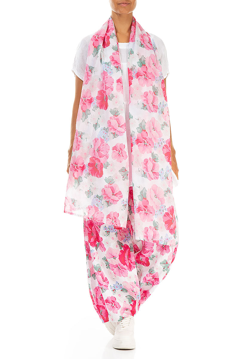 Peony Blossom Cotton Scarf 4