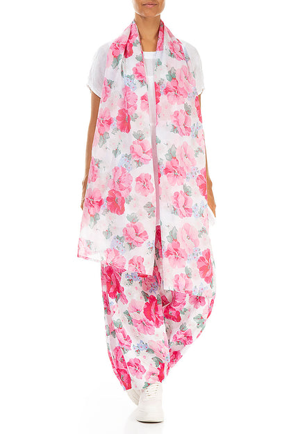 Peony Blossom Cotton Scarf 4