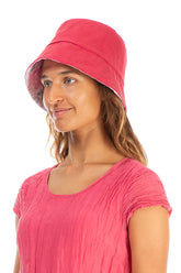 Peony Blossom Reversible Linen Bucket Hat 5