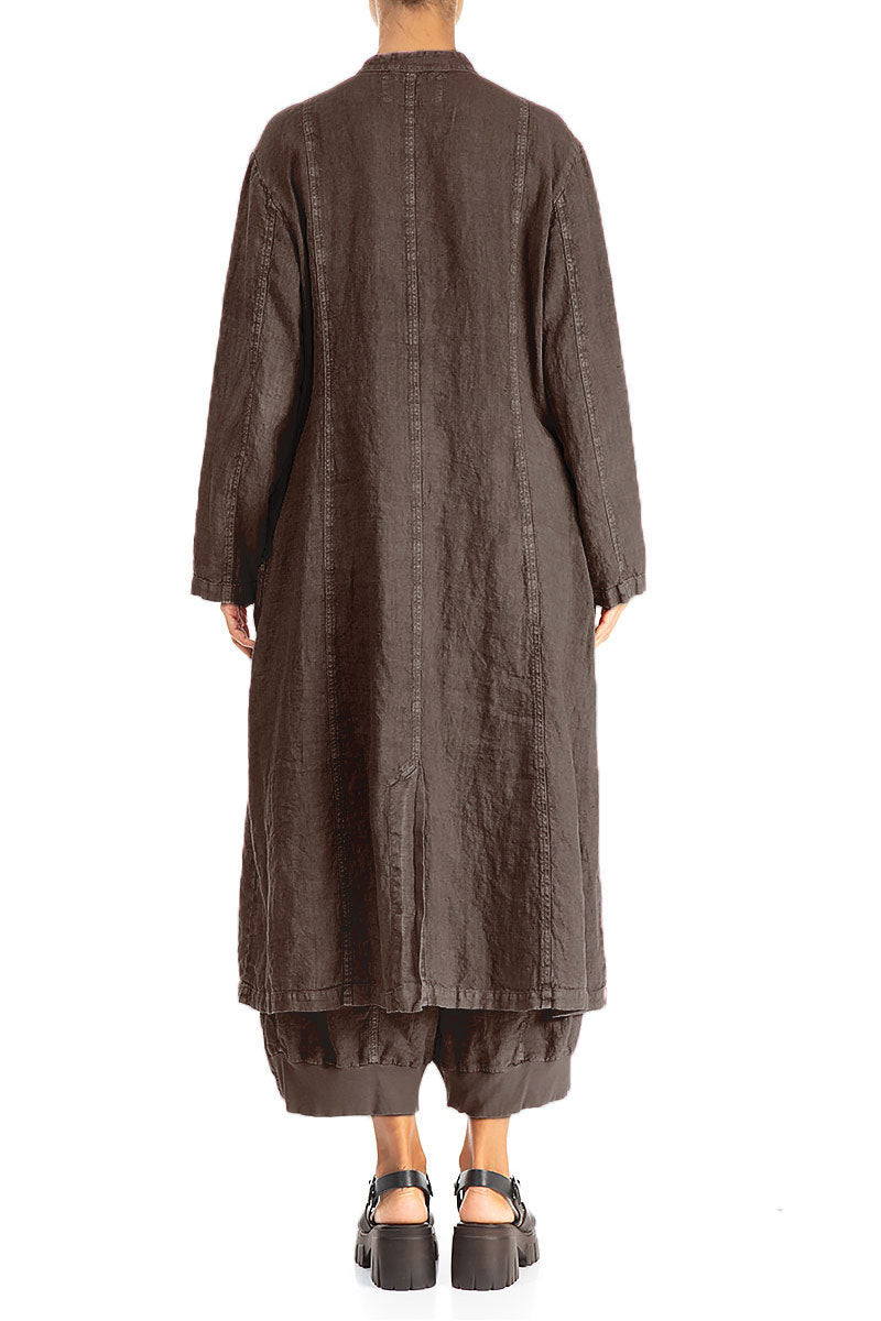 Pin Décor Off-Dye Truffle Linen Jacket 2