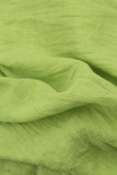 Pin-Tucked Lime Gauze Linen Tunic 5
