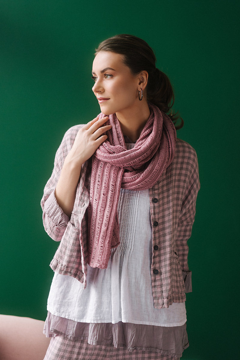 Pin-Tucked Pure White Linen Blouse 6